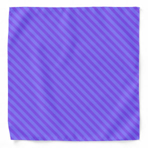 Diagonal Violet Purple Stripes Bandana