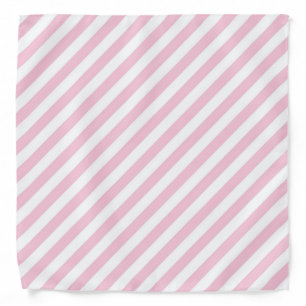 Diagonal white and pink stripes pattern bandana