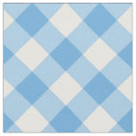 Diagonal White/Blue Gingham Pattern Fabric