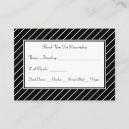 Diagonal White Stripe Enclosure Card