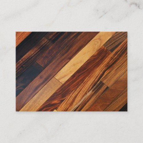 Diagonal Wood Flooring Business Card