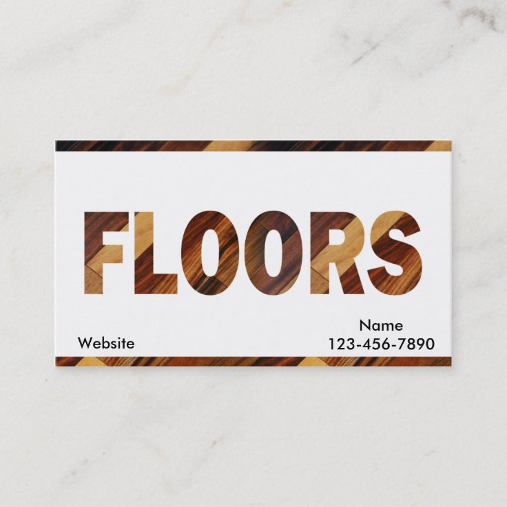 Diagonal Wood Flooring Business Card Zazzle