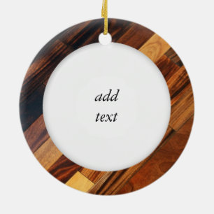 Diagonal Wood Flooring Image Ceramic Ornament