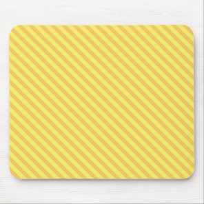 Diagonal yellow orange Stripes Mouse Pad