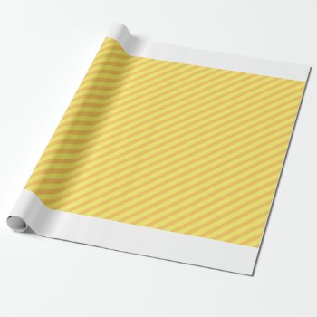 Diagonal Yellow Orange Stripes Wrapping Paper by sumwoman at Zazzle