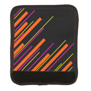 Diagonals - Black, Pink, Orange and Yellow Luggage Handle Wrap