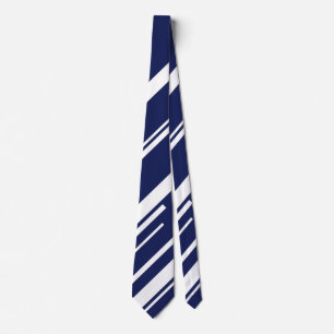 Diagonals - Blue and White Neck Tie