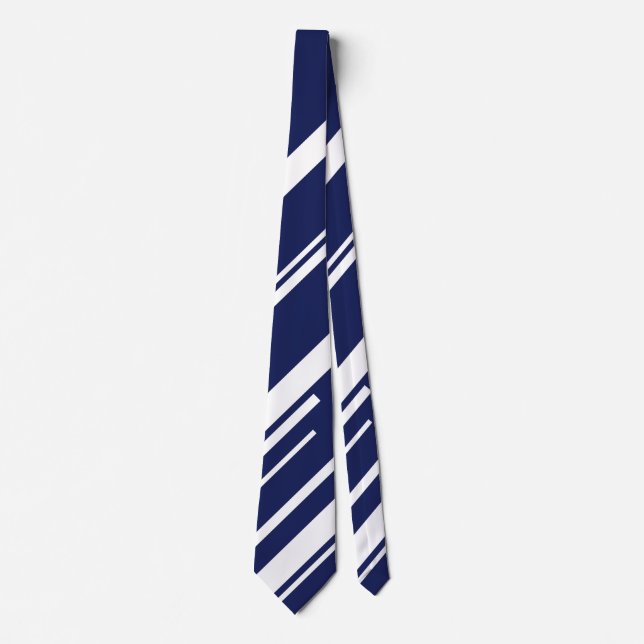Diagonals - Blue and White Neck Tie (Front)