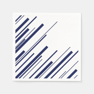 Diagonals in Blue and White Napkins