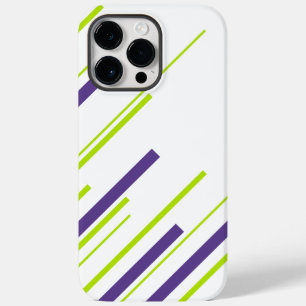 Diagonals in Lime Green and Purple Case-Mate iPhone 14 Pro Max Case