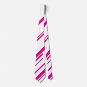 Diagonals in Magenta and White Neck Tie