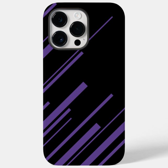 Diagonals in Purple and Black Case-Mate iPhone Case (Back)