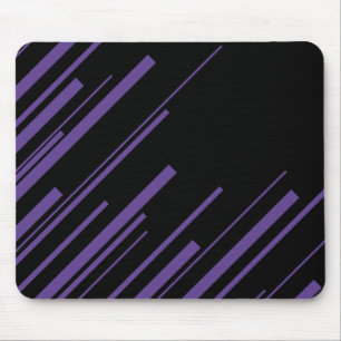 Diagonals in Purple and Black Mouse Pad