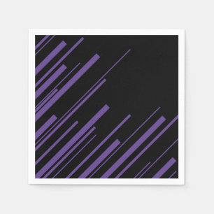 Diagonals in Purple and Black Napkins