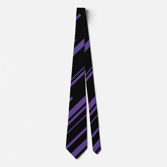 Diagonals in Purple and Black Neck Tie (Front)