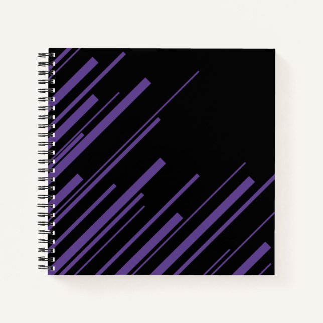 Diagonals in Purple and Black Notebook (Front)