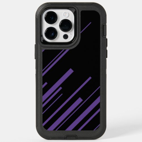 Diagonals in Purple and Black OtterBox iPhone 14 Pro Max Case