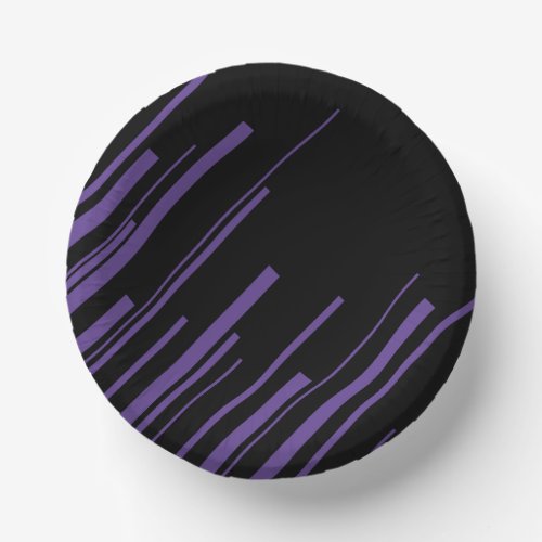 Diagonals in Purple and Black Paper Bowls