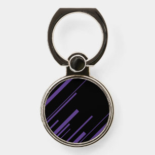 Diagonals in Purple and Black Phone Ring Stand