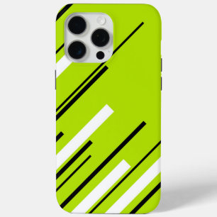 Diagonals - Lime Green iPhone 15 Pro Max Case