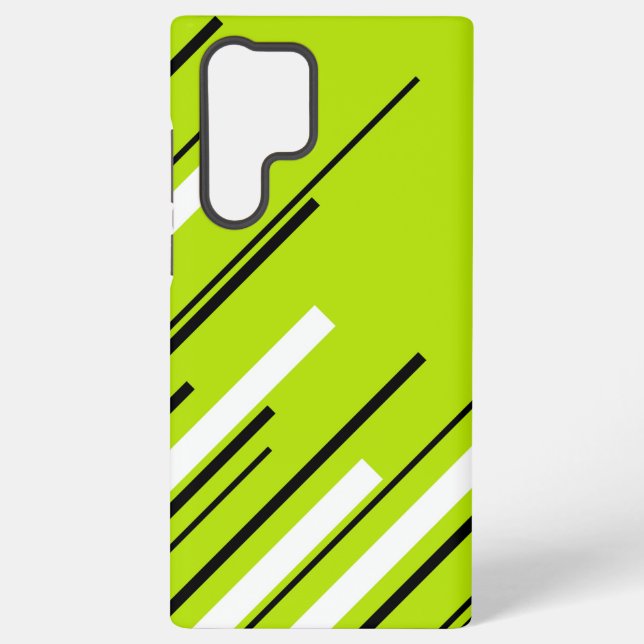 Diagonals - Lime Green Samsung Galaxy Case (Back)