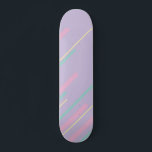 Diagonals - Pastel Pink, Yellow, Purple and Green Skateboard<br><div class="desc">Diagonals - Pastel Pink, Yellow, Purple and Green</div>