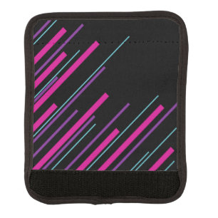 Diagonals - Pink, Purple, Blue and Black Luggage Handle Wrap