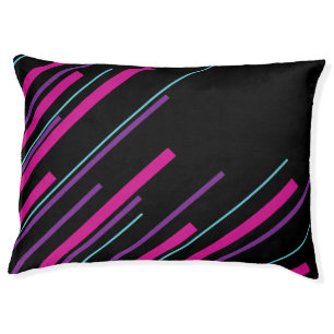 Diagonals - Pink, Purple, Blue and Black Pet Bed