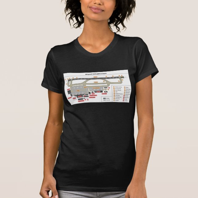 Diagram Basic Layout Infrastructure of an Airport T-Shirt (Front)