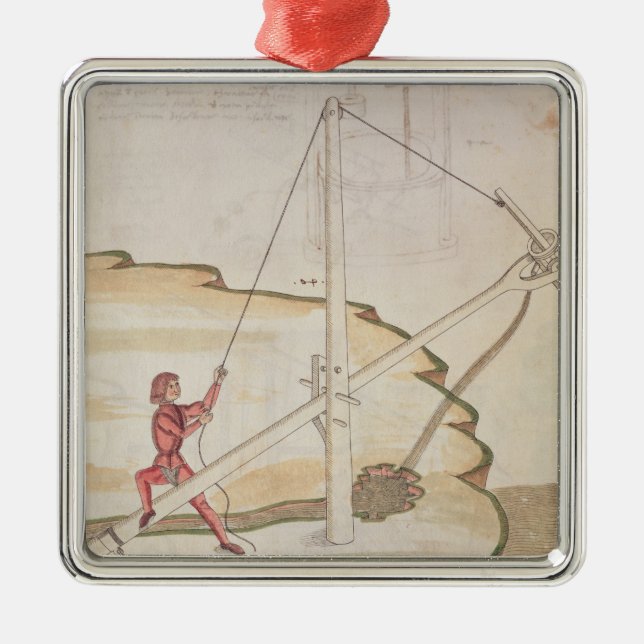 Diagram of a method of supplying water metal ornament (Front)