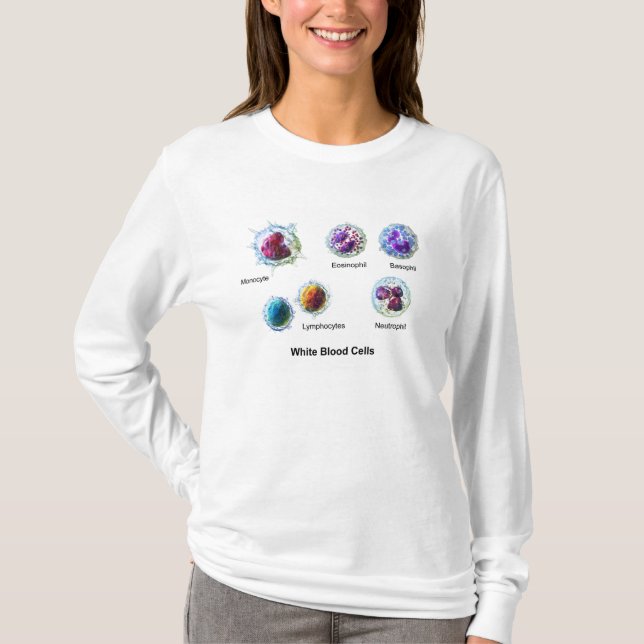 Diagram of White Blood Cells Leukocytes T-Shirt (Front)