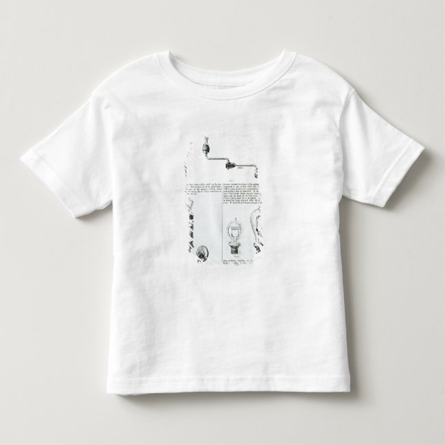 Diagrams of lightbulbs and their brackets toddler t-shirt (Front)