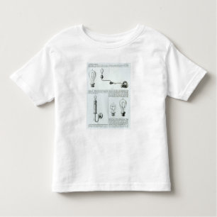 Diagrams of lightbulbs and their brackets toddler t-shirt