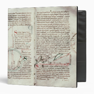 Diagrams of measurements and text (vellum) 3 ring binder