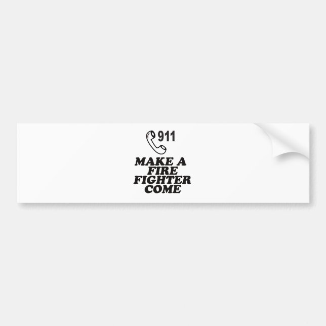 DIAL 911 FIRE BUMPER STICKER (Front)