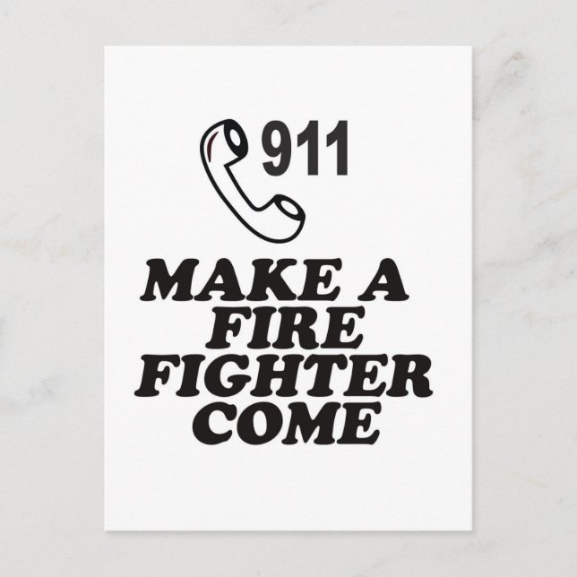 DIAL 911 FIRE POSTCARD (Front)