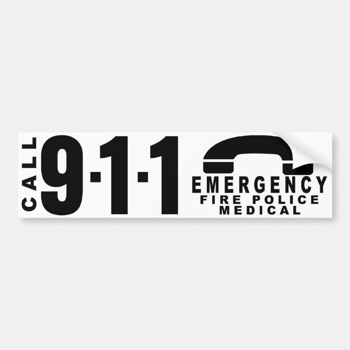 Dial 911 Police Sticker 10 | Zazzle.com