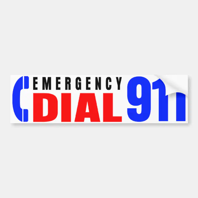 Dial 911 Police Sticker 5 | Zazzle