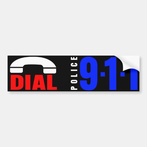 Dial 911 Police Sticker 6