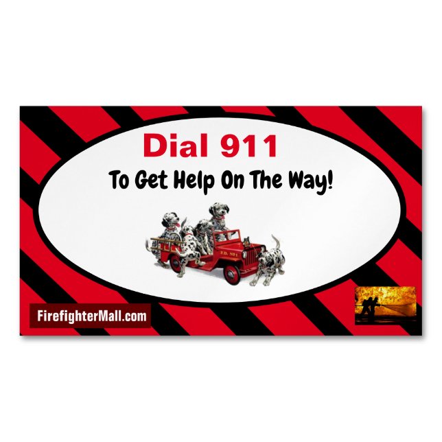 Dial 911 To Get Help On The Way Business Cards (Front)
