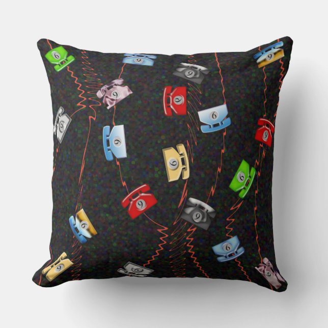 Dial 9 for an outside line. throw pillow (Front)