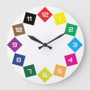 dial clock color swatch diamond hour signs