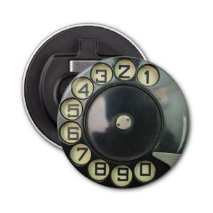 dial disk vintage retro phone number disc rotary bottle opener