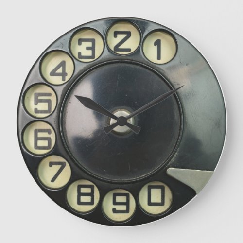 dial disk vintage retro phone number disc rotary large clock