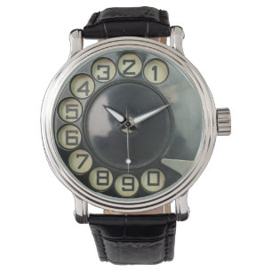 dial disk vintage retro phone number disk rotary watch