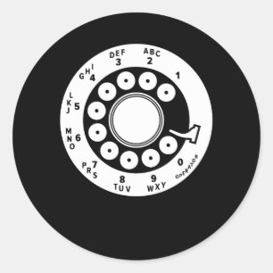 Dial Plate Rotary Dial Phone Vintage Telephone Lan Classic Round Sticker