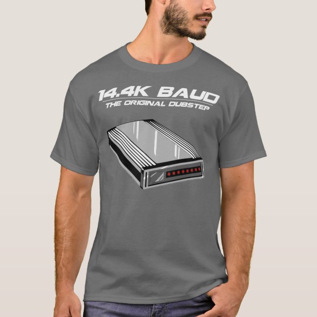Dial Up Dubstep Old School Modem T-Shirt (Front)