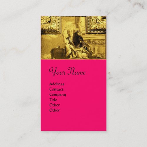 DIALECTICS ALLEGORY Gold YellowPinkFuchsia Business Card