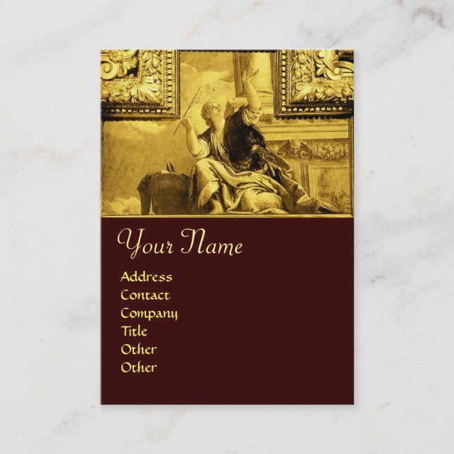 DIALECTICS ,gold yellow Business Card (Front)