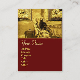 Dialectics Monogram ,gold yellow red Business Card